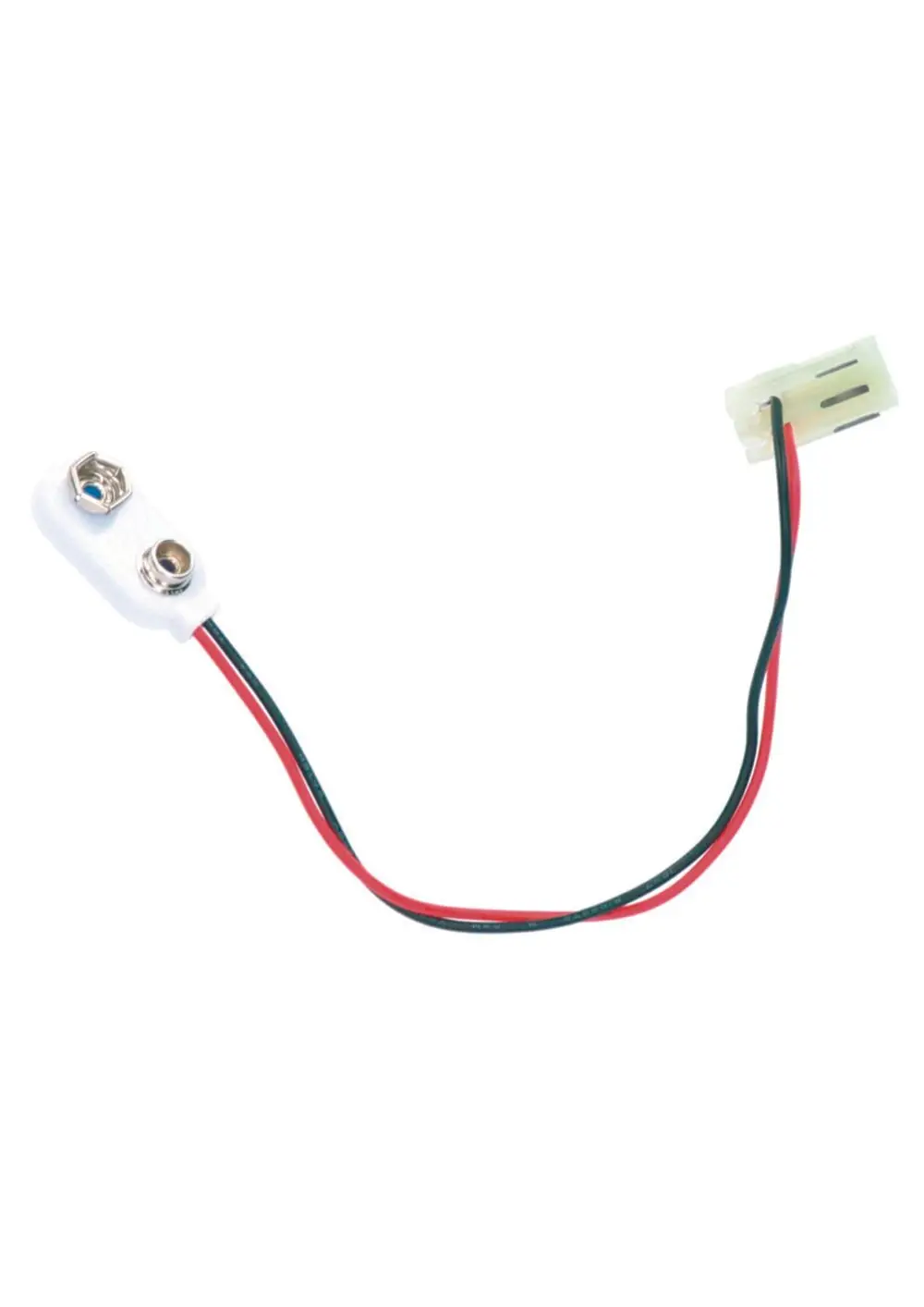Batteriekabel mit zwei Anschlussklemmen, verbunden durch rote und schwarze Drähte. Geeignet als Ersatzteil für Judo-Geräte.